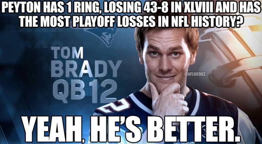 Tom Brady Peyton Manning NFL Broncos Patriots